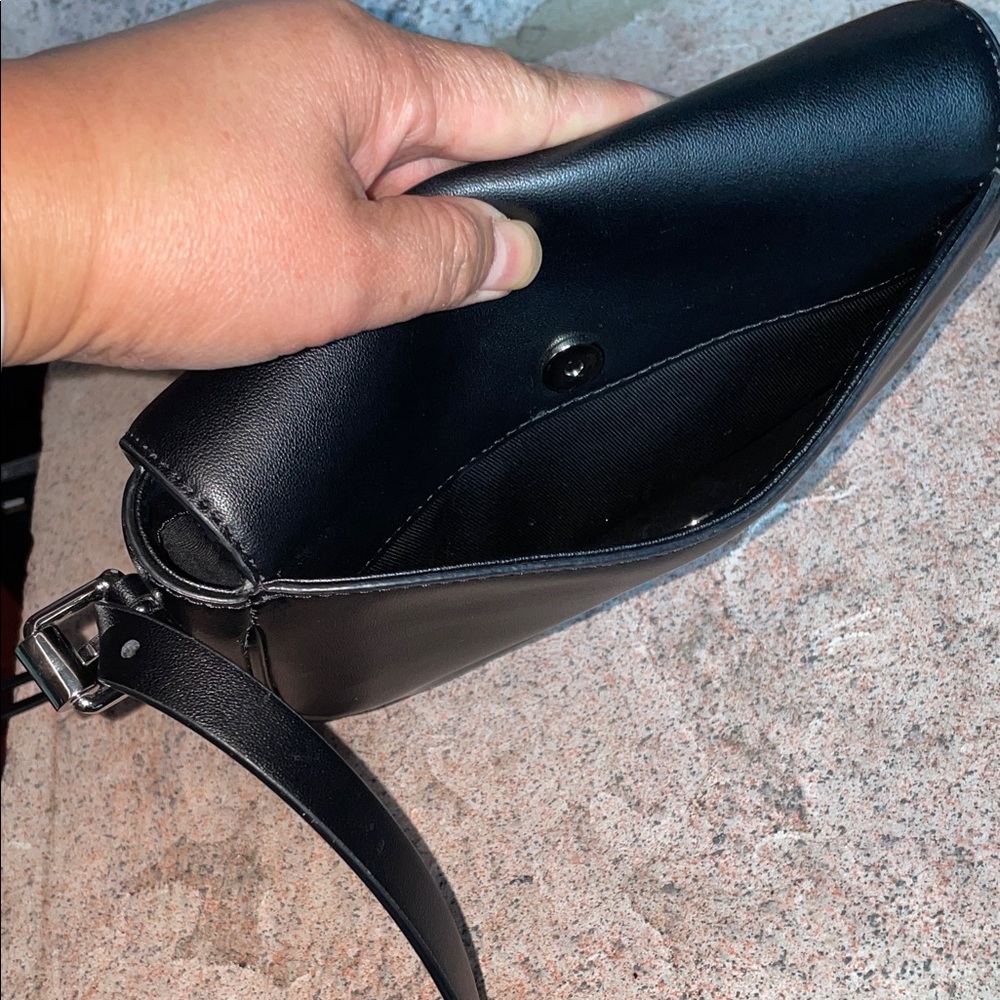 Rebecca Minkoff Plaid Black Leather Crossbody Bag - Picture 6 of 6